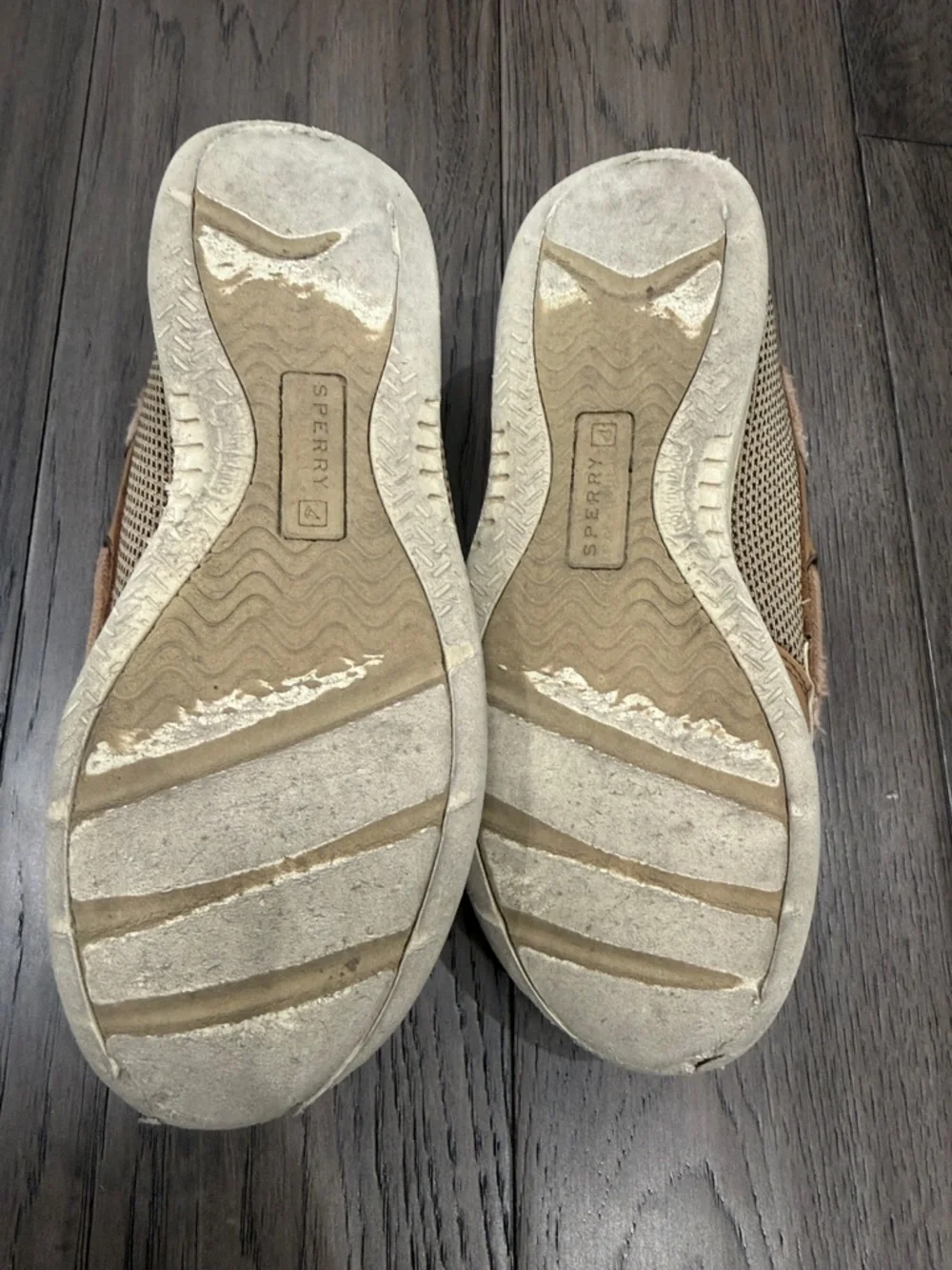 Sperry Kids Moccasin Boat Shoes in Tan